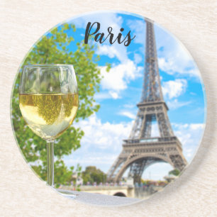 Eiffel tower shot glass coaster