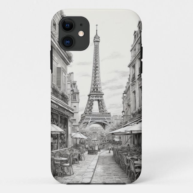 Eiffel Tower sketch from the street - City Case (Back)