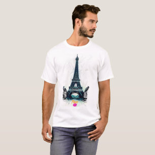 Eiffel Tower Sketch Print, Line Drawing, Paris T-Shirt