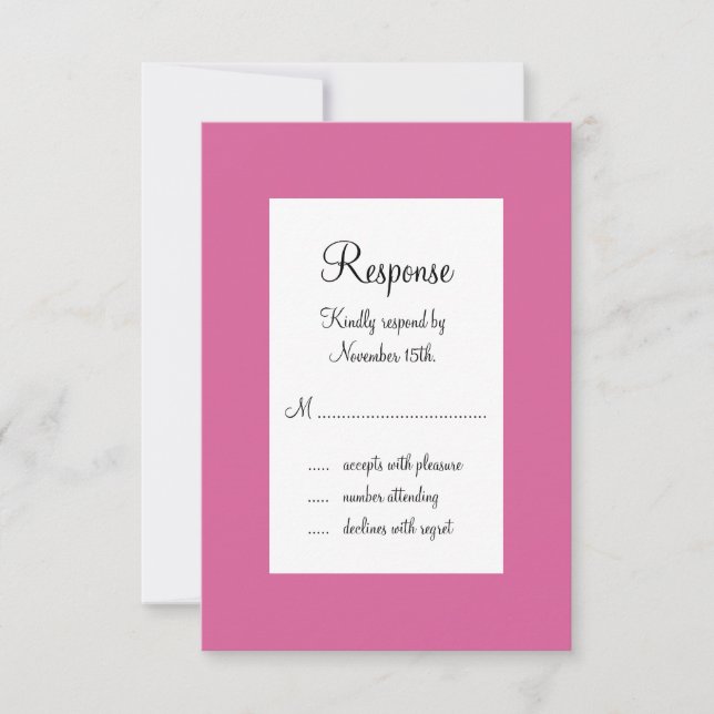 Eiffel Tower Sparkles RSVP (fuchsia) Card (Front)