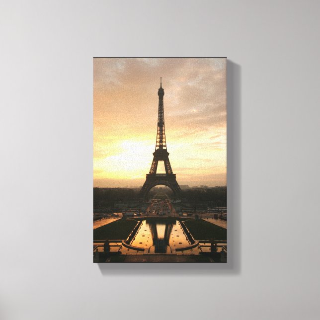 Eiffel Tower Sunrise Canvas Print (Front)