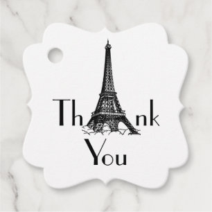 Eiffel Tower Thank You Favour Tags