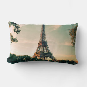 Eiffel tower throw pillow