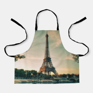 Eiffel tower throw pillow apron