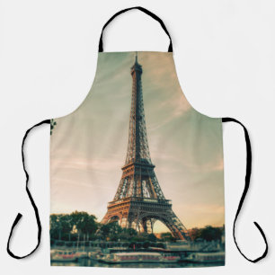 Eiffel tower throw pillow apron