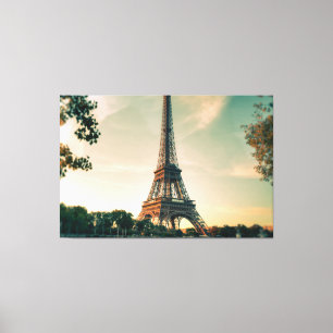 Eiffel tower throw pillow canvas print