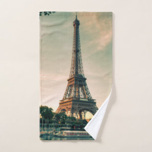 Eiffel tower throw pillow hand towel