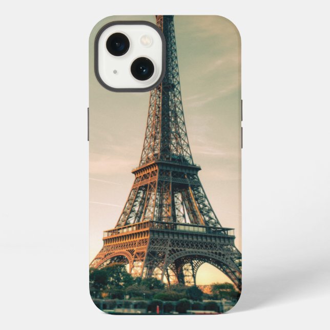 Eiffel tower throw pillow iPhone case (Back)