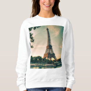 Eiffel tower throw pillow sweatshirt