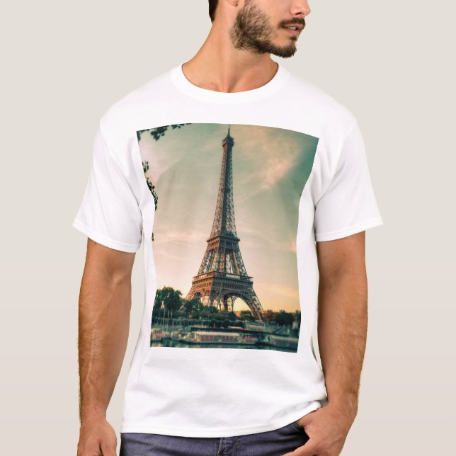 Eiffel tower throw pillow T-Shirt (Front)