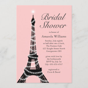 Eiffel Tower Twinkles Bridal Shower Invitation