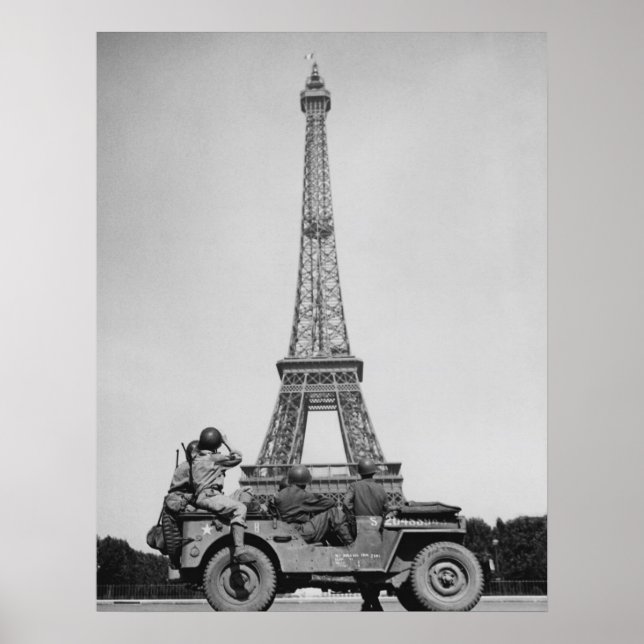 Eiffel Tower U.S. Soldiers World War Two Poster (Front)