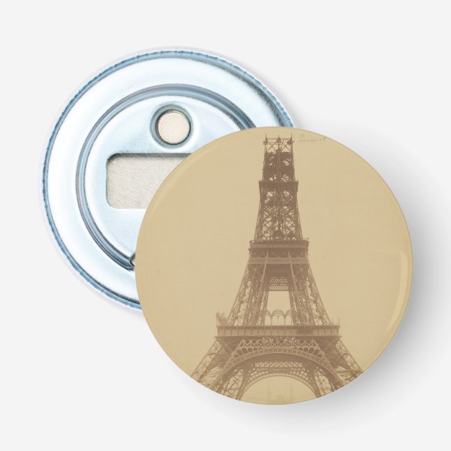 Eiffel Tower Under Construction 1888 Bottle Opener (Front)