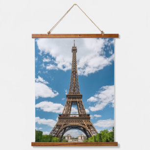 Eiffel Tower View from Champ de Mars Public Park Hanging Tapestry
