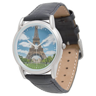 Eiffel Tower View from Champ de Mars Public Park Watch
