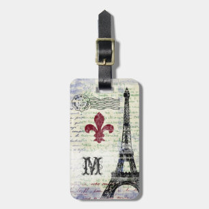 Eiffel Tower Vintage Look Luggage Tag