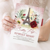 Eiffel Tower Vintage Paris Rose Gold Birthday