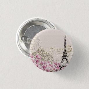 Eiffel Tower Wedding Destination Paris Europe 3 Cm Round Badge