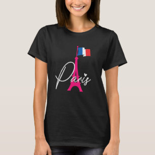 Eiffel Tower with France flag French Love Paris So T-Shirt