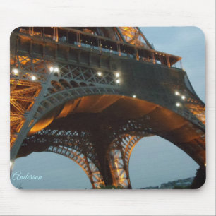 Eiffel Tower with twinkling lights Mouse Pad