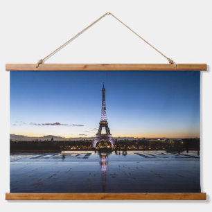 Eiffel tower Wood Topped Wall Tapestry