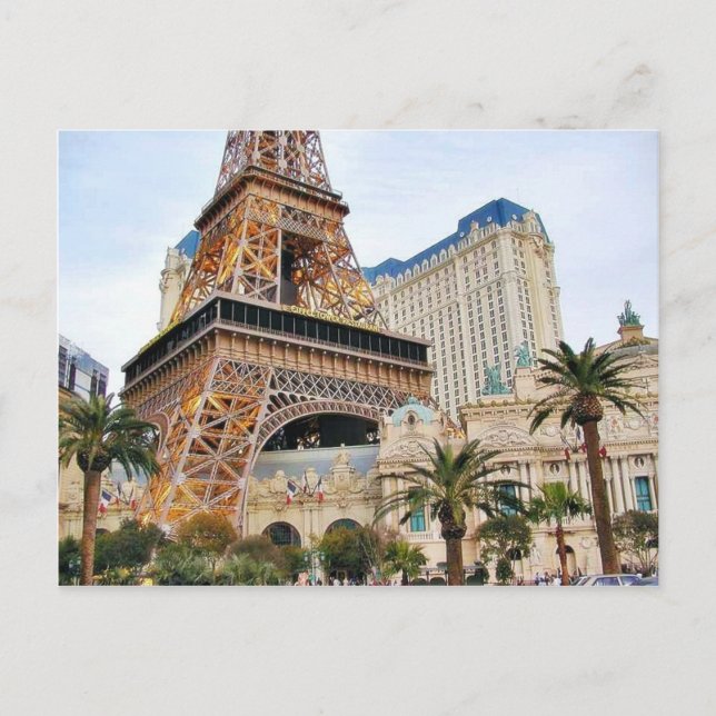 Eiffel Towers Las Vegas Paris Postcard (Front)