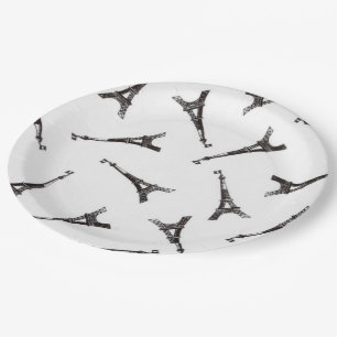 Eiffel Towers Paper Plate