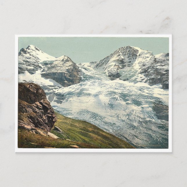 Eiger Glacier, Bernese Oberland, Switzerland vinta Postcard (Front)