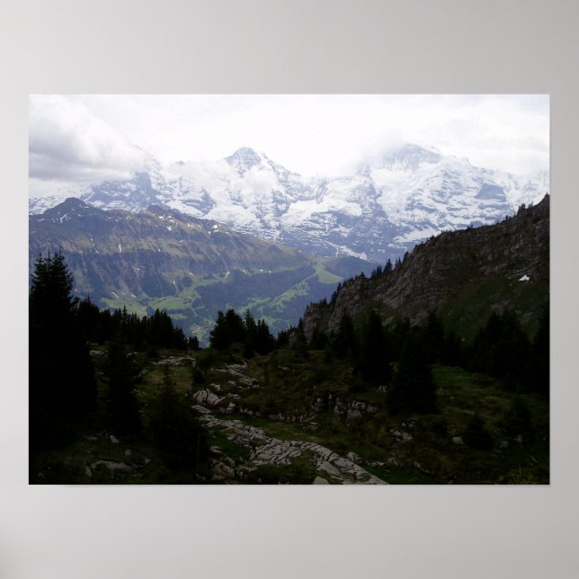 Eiger, Mönch and Jungfrau Mountains - Poster (Front)
