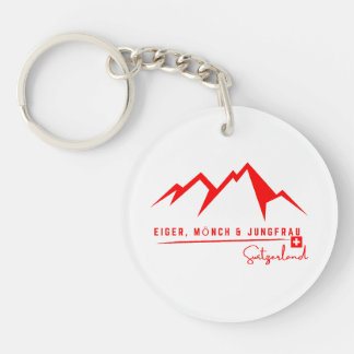 Eiger, Mönch and Jungfrau Trilogy. Swiss Alps  Key Ring