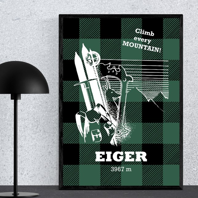 Eiger Swiss Alps Moutain Ski Hiking Alpinism Poster (Creator Uploaded)