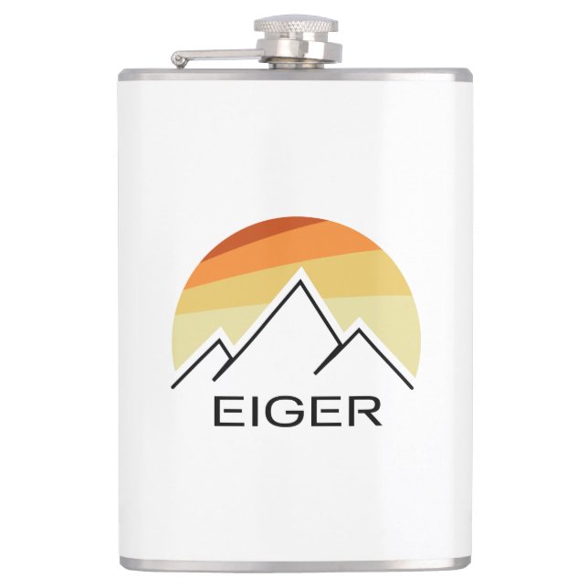 Eiger Switzerland Retro Hip Flask (Front)