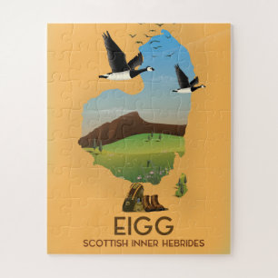 Eigg Scottish Inner Hebrides Map Jigsaw Puzzle