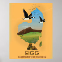 Eigg Scottish Inner Hebrides Map