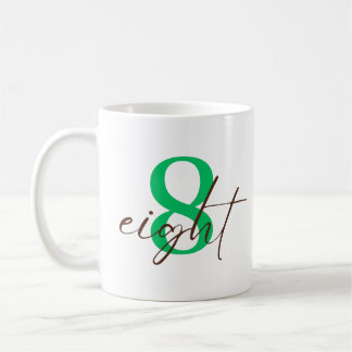 Eight 8 Year Anniversary with Personalization Coffee Mug