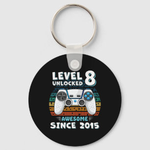 Eight 8yr Bday Son Boy Funny Gamer 8th 8 Year Old  Key Ring
