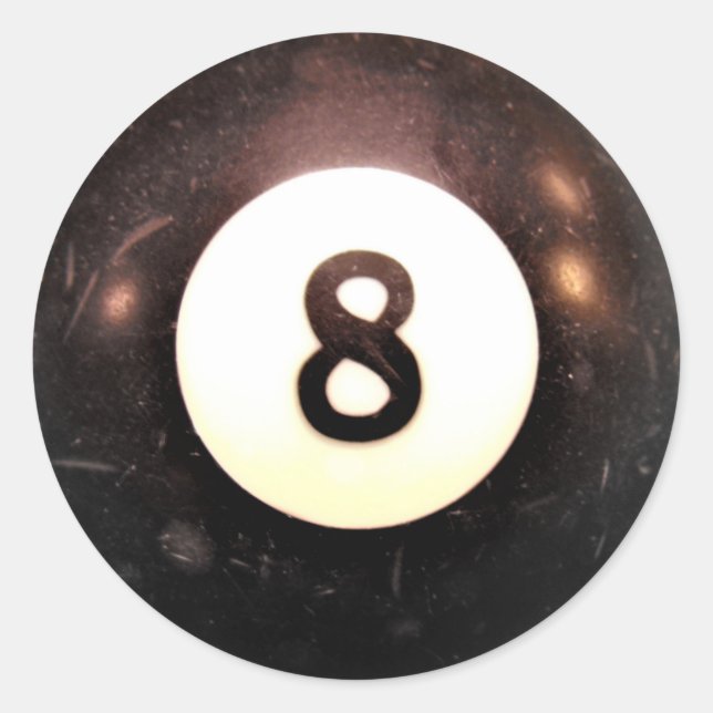 Eight Ball - 8 Ball Classic Round Sticker (Front)
