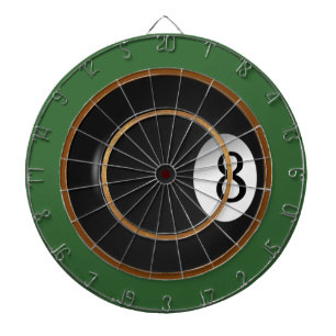 Eight Ball Billiard Custom Game Dart Boards