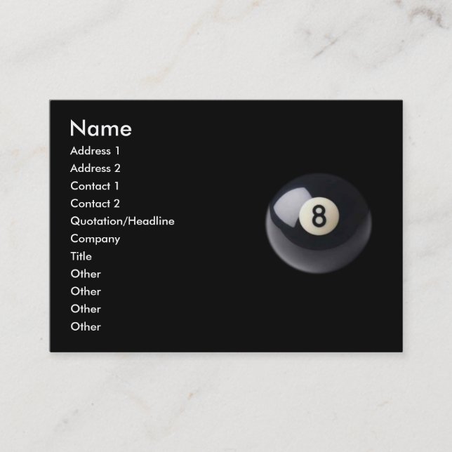 Eight-Ball Business Card (Front)