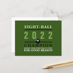 Eight Ball Champion Postcard