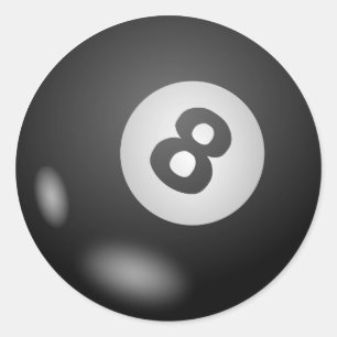 Eight Ball Classic Round Sticker