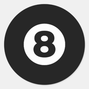 Eight Ball Classic Round Sticker