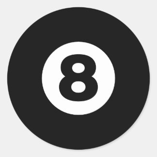 Eight Ball Classic Round Sticker