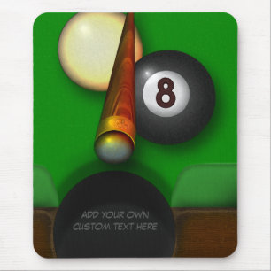 Eight Ball Pool and Billiards Personalised Mouse Pad