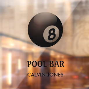 Eight ball pool bar white