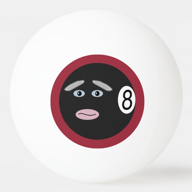 Eight Ball Pool Game Face One Star Ping Pong Ball (Front)