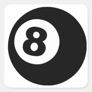 Eight Ball Square Sticker