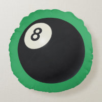 Eight Ball Y2K Snooker 90s Green Round Cushion