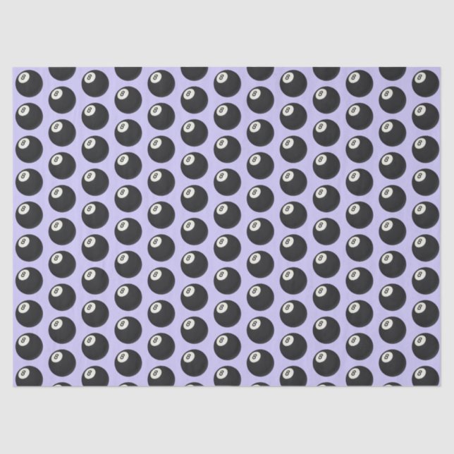 Eight Ball Y2K Snooker 90s mauve purple Tissue Paper (Front)