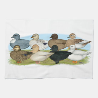 Eight Call Ducks Tea Towel
